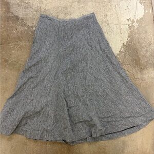 Addition‎ Elle Heather Gray A-Line Skirt maxi flowy linen blend lined